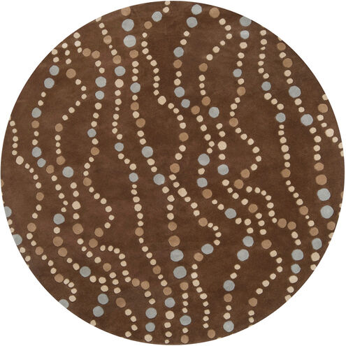 Forum 96 X 96 inch Dark Brown, Khaki, Tan, Light Gray Rug