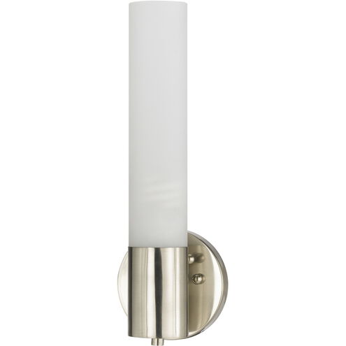 Signature 1 Light 5 inch Brushed Steel Wall Light