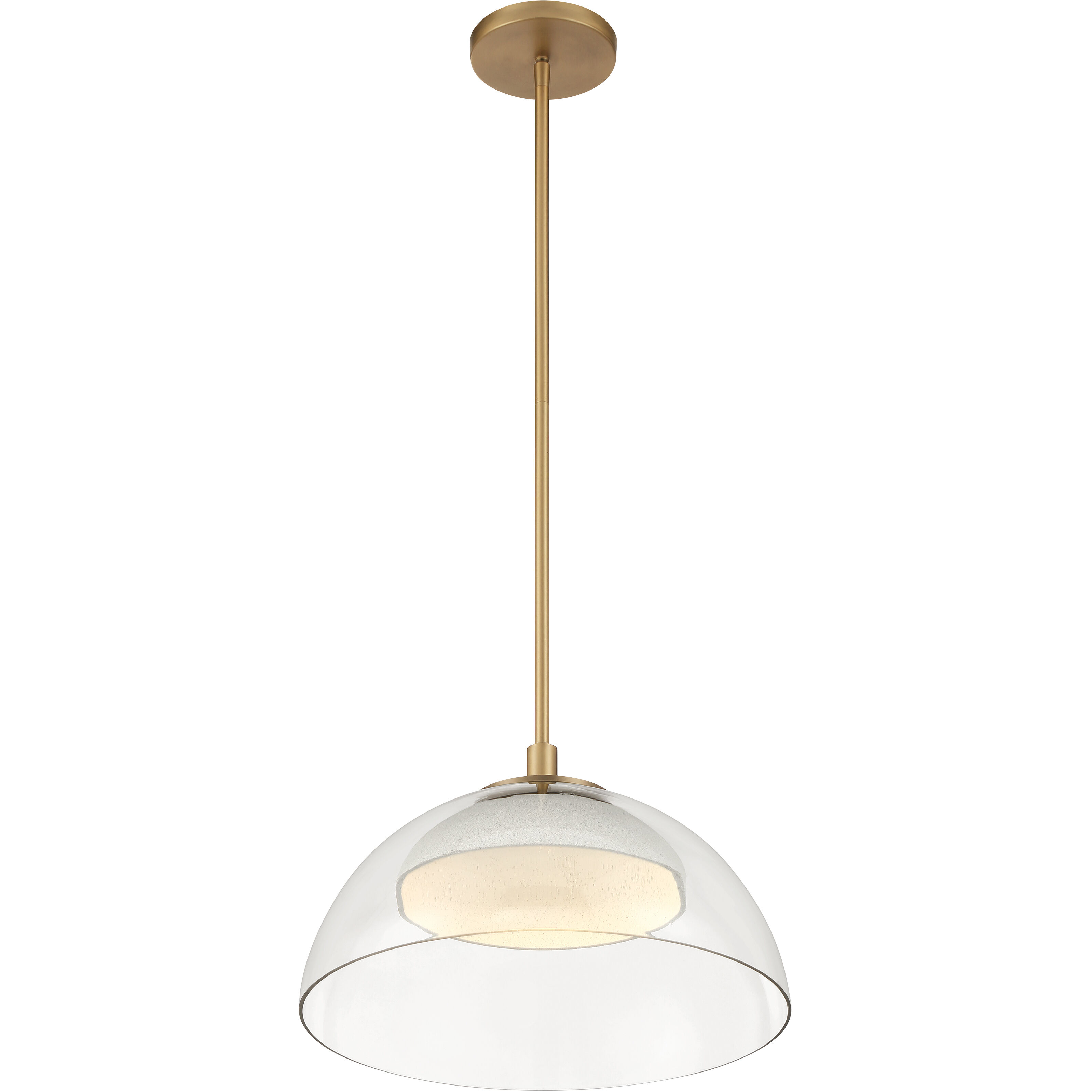 Halwynd LED 15 inch Legacy Brass Convertible Pendant/Semi-Flush Ceiling Light