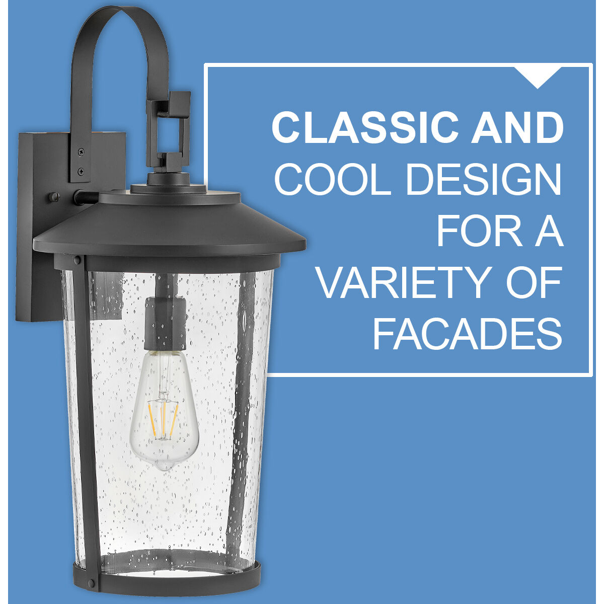 Banks LED 19 inch Black Outdoor Wall Mount