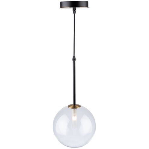 Aurelia 1 Light 8 inch Matte Black and Brass Pendant Ceiling Light