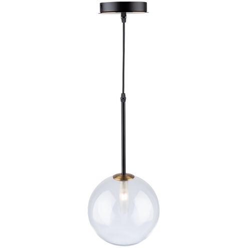 Aurelia 1 Light 8 inch Matte Black and Brass Pendant Ceiling Light