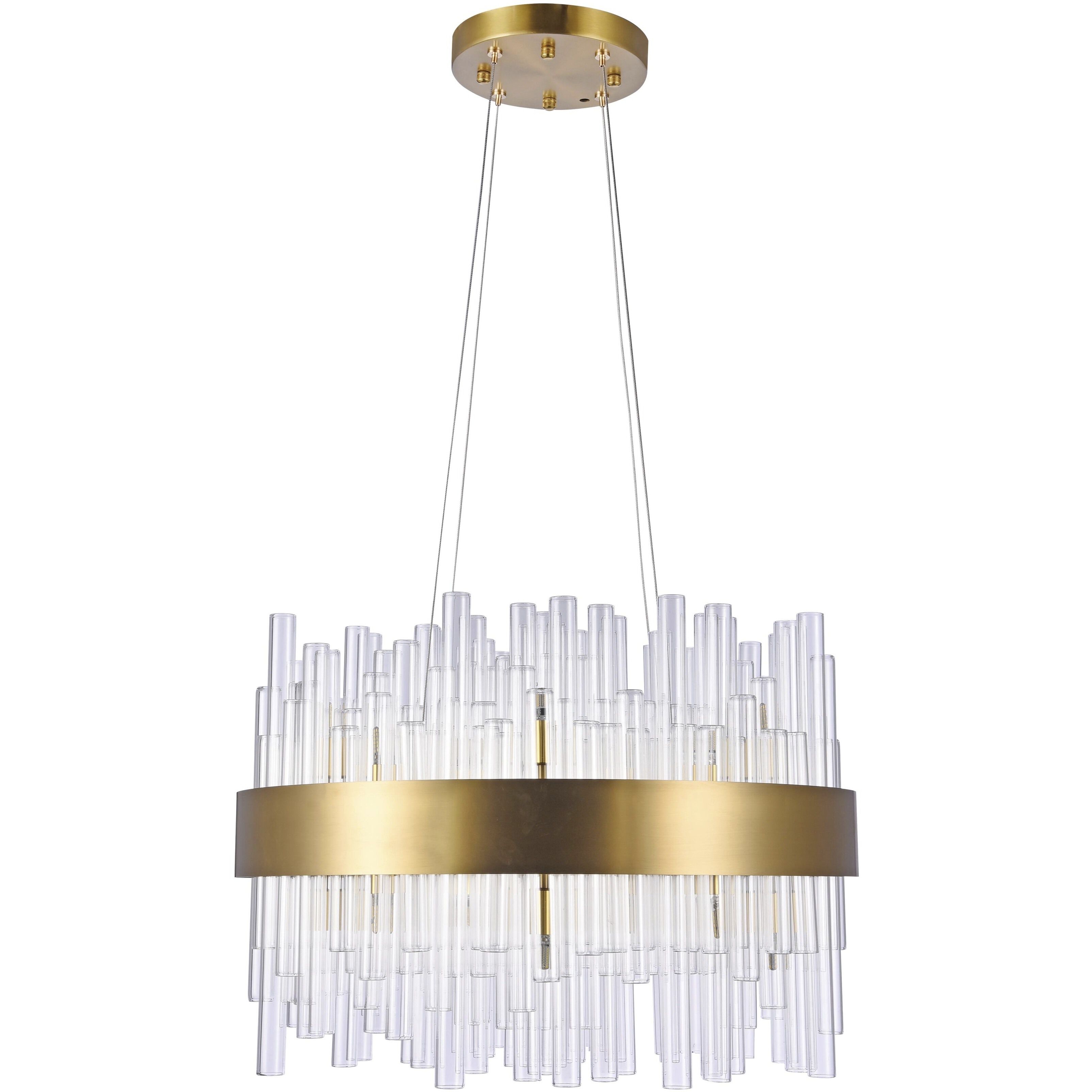 Canada LED 23.6 inch Matte Brass Chandelier Ceiling Light