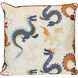 Chinoiserie 22 inch Multicolor Pillow