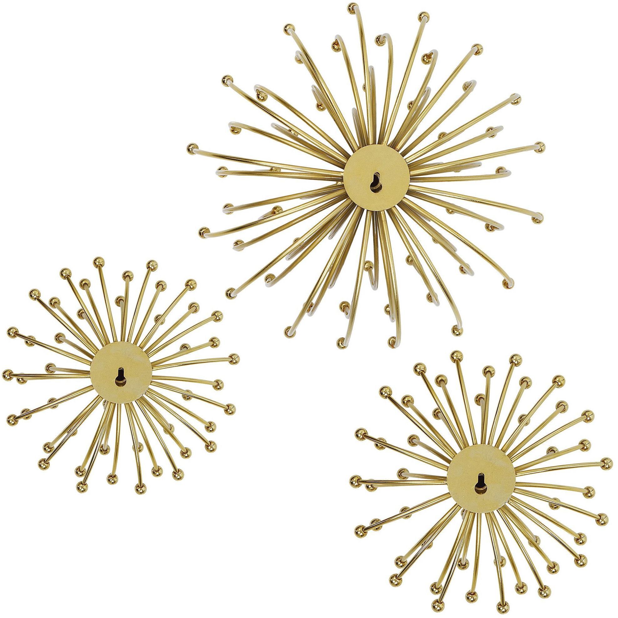 Aga 11 X 7 inch Metal Wall Decor, Set of 3