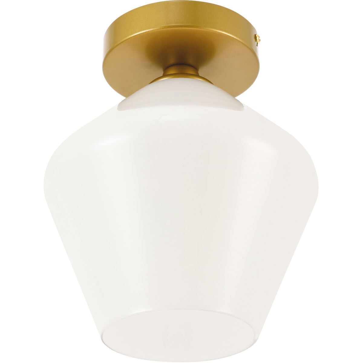 Gene 1 Light 8 inch Brass Flush Mount Ceiling Light