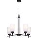 Portia 5 Light 22 inch Matte Black Chandelier Ceiling Light