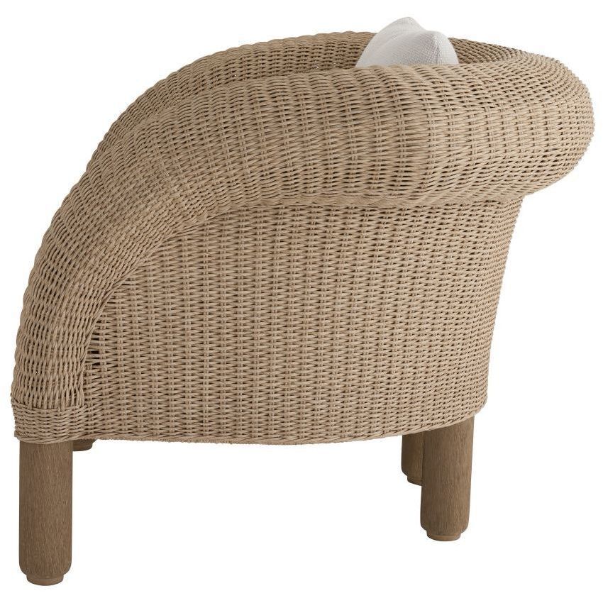 Fielder Pearl and Dune with Wheat Outdoor Lounge Chair