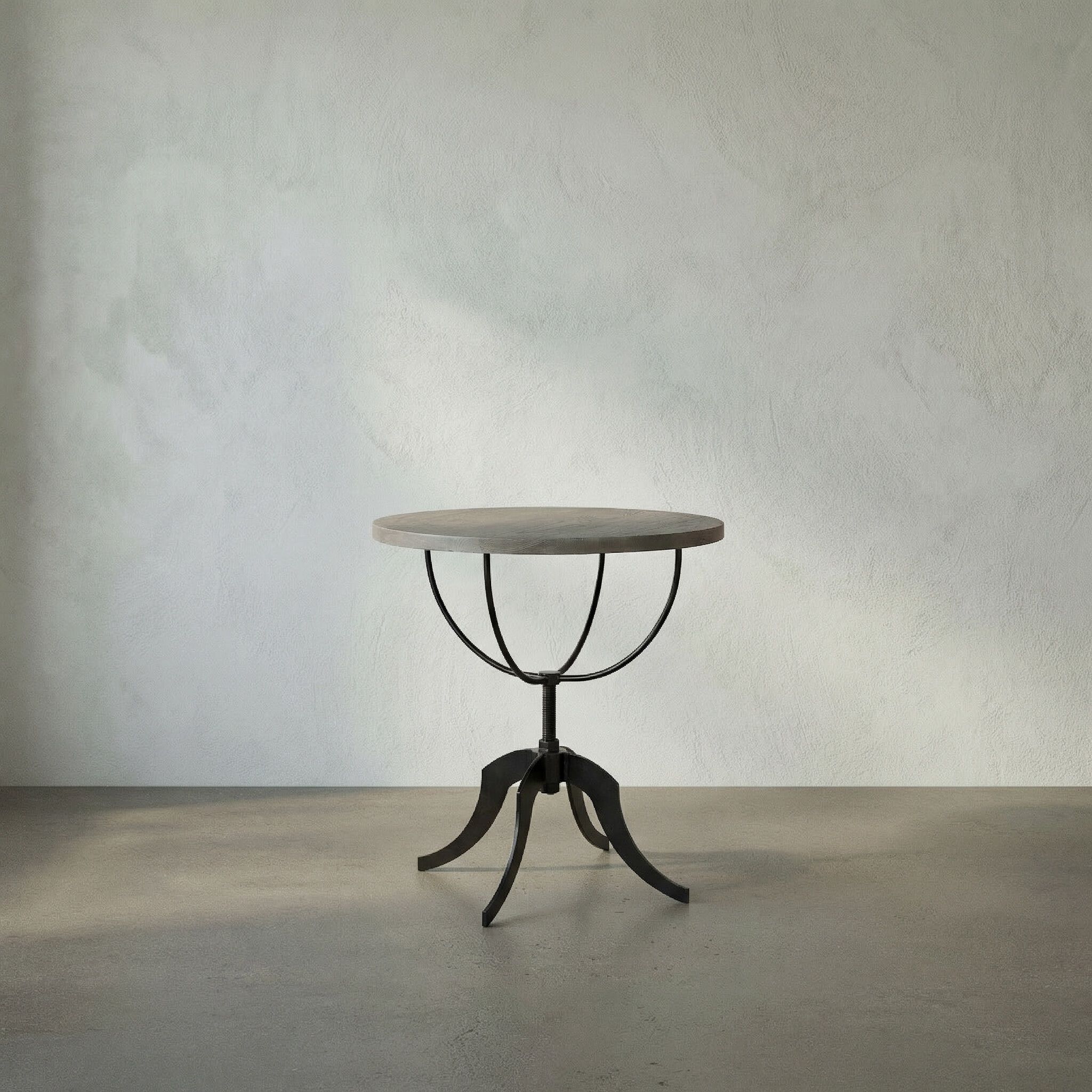 Wine 30 X 30 inch Vintage Grey Accent Table, Adjustable