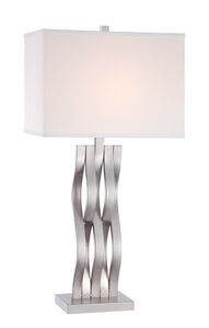 Hamo 31 inch 150.00 watt Polished Steel Table Lamp Portable Light