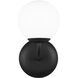 AERIN Galassia 1 Light 5 inch Midnight Black Vanity Light Wall Light