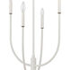 Continuance 6 Light 30 inch White Coral with Satin Brass Chandelier Ceiling Light