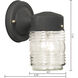 Puck 1 Light 7.75 inch Black Outdoor Sconce