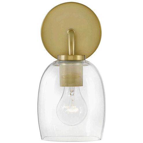 Percy LED 7.25 inch Lacquered Brass Bath Light Wall Light