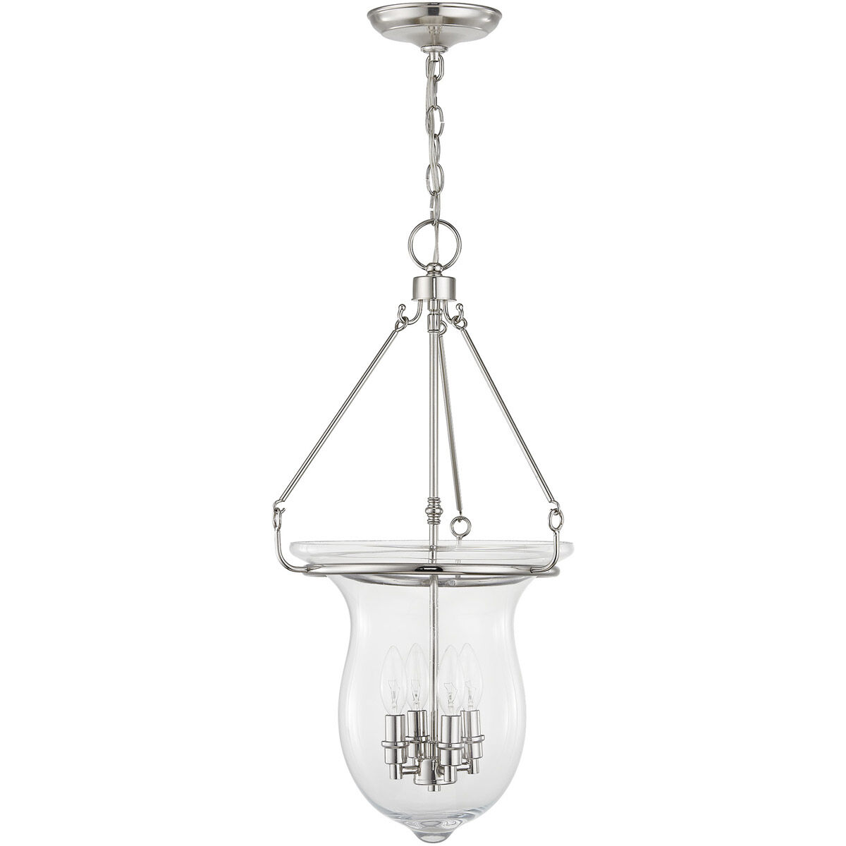 Canterbury 4 Light 14 inch Polished Nickel Pendant Ceiling Light