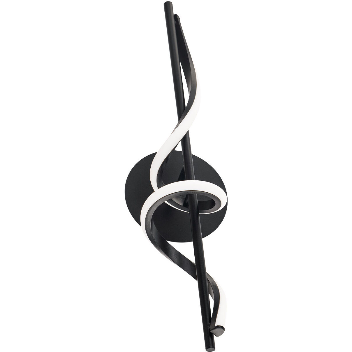 Corkscrew LED 22 inch Black Bath Vanity & Wall Light in 2700K, dweLED