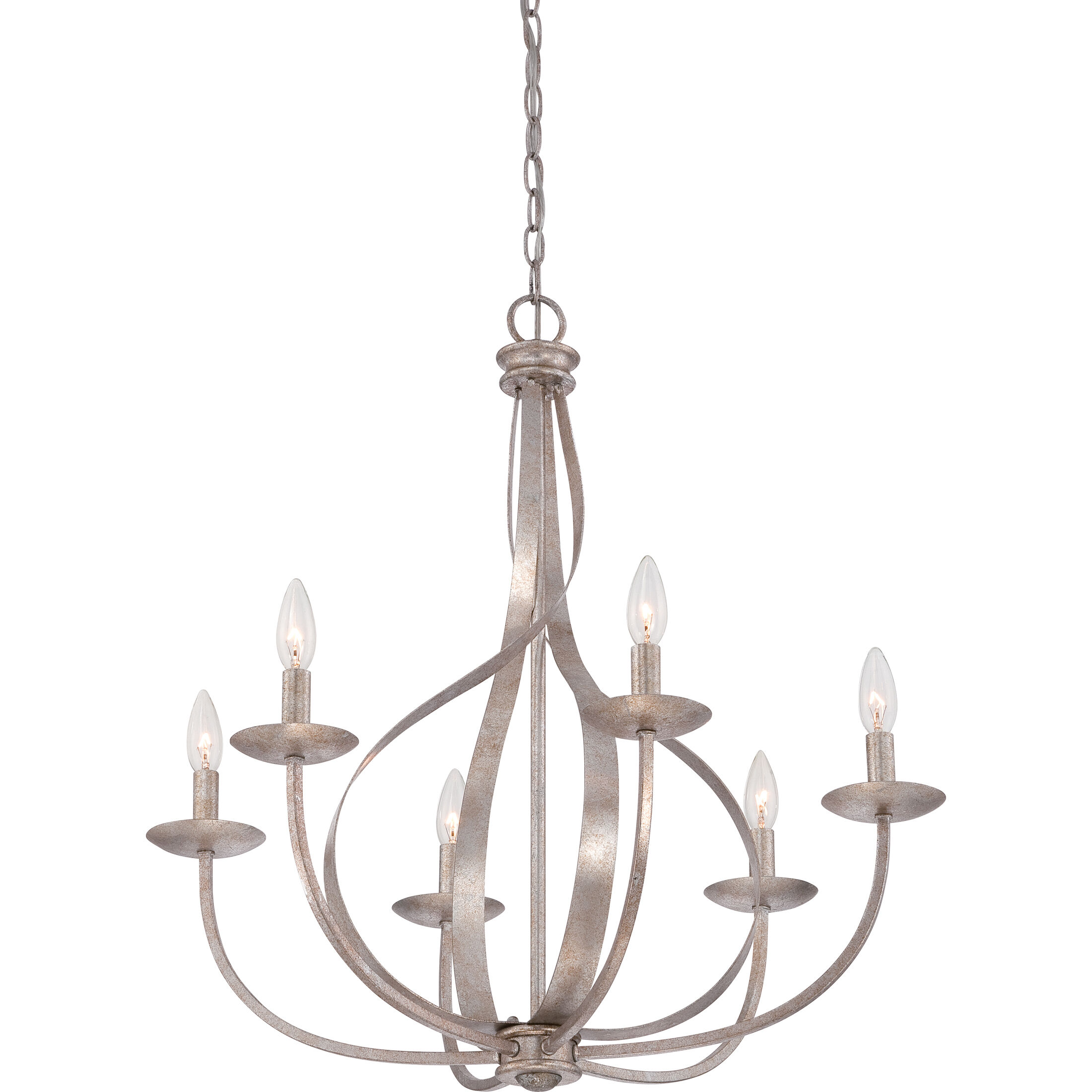 Serenity 6 Light 27 inch Italian Fresco Chandelier Ceiling Light