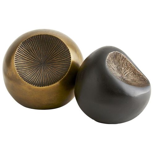 Ida Antique Brass Sculptures, Set of 2