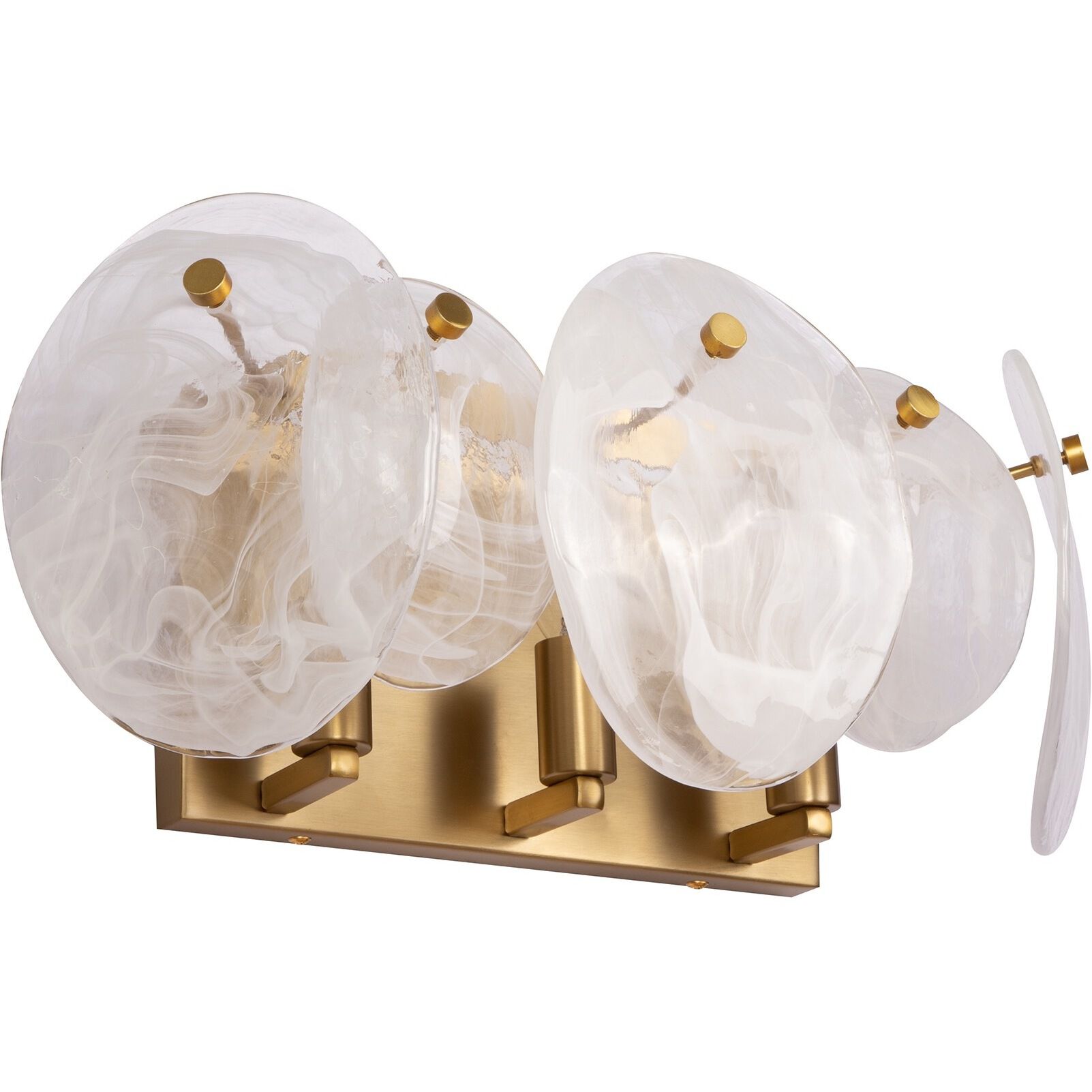 Lily 3 Light 18.38 inch Brushed Brass Bathroom Vanity Wall Light