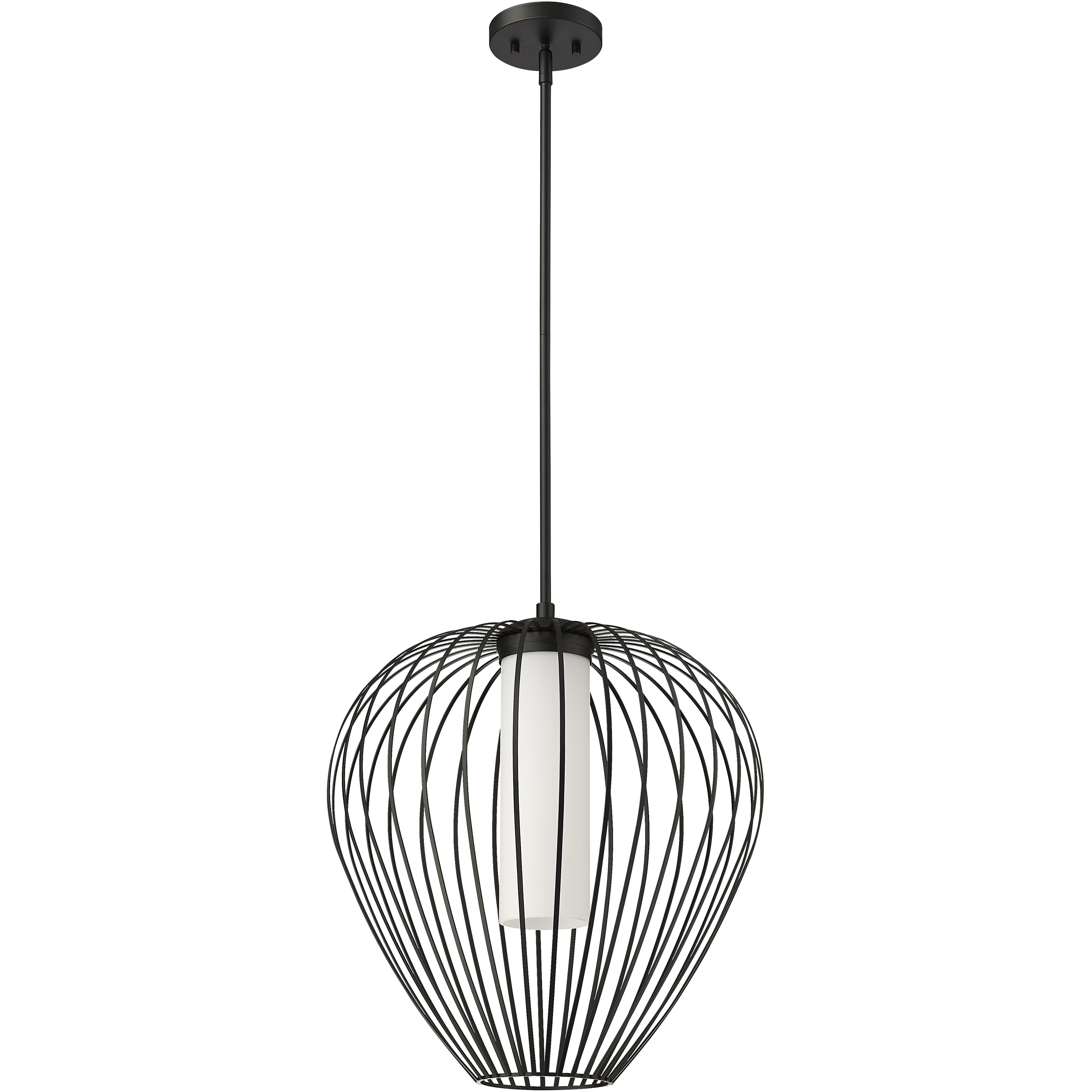 Savanti 1 Light 18 inch Matte Black Pendant Ceiling Light