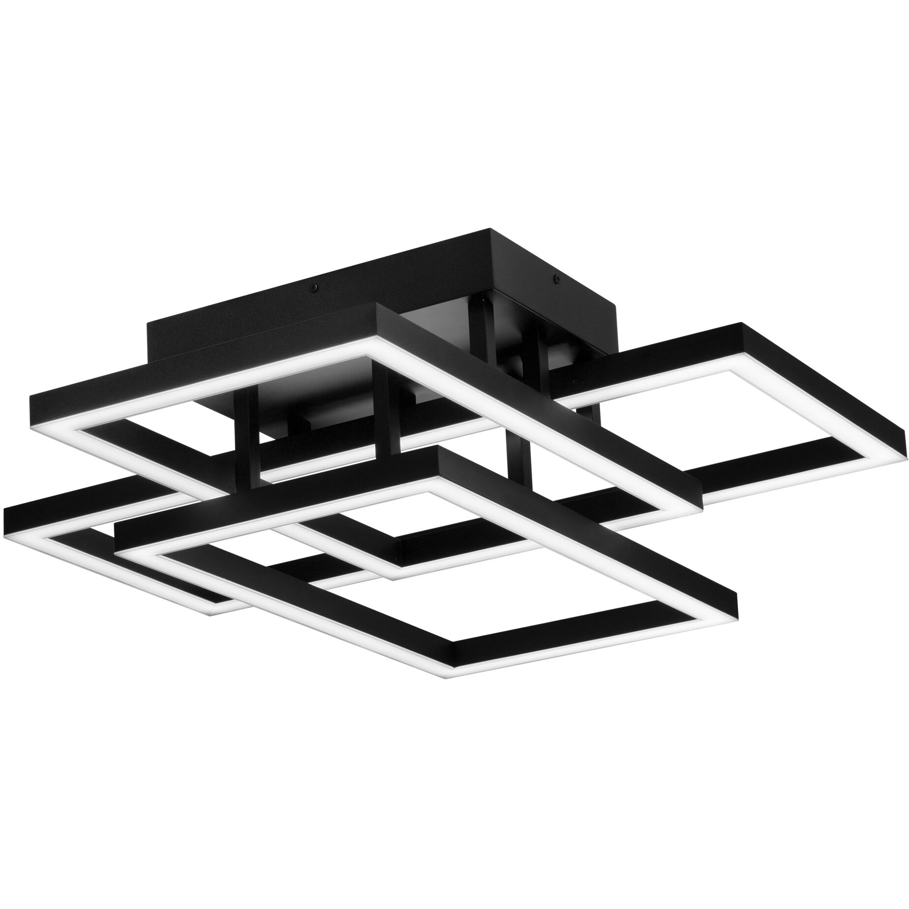 Radium 27.5 inch Black Semi-Flush Ceiling Light