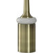 Cameron 34.25 inch 60 watt Brass and White Table Lamp Portable Light