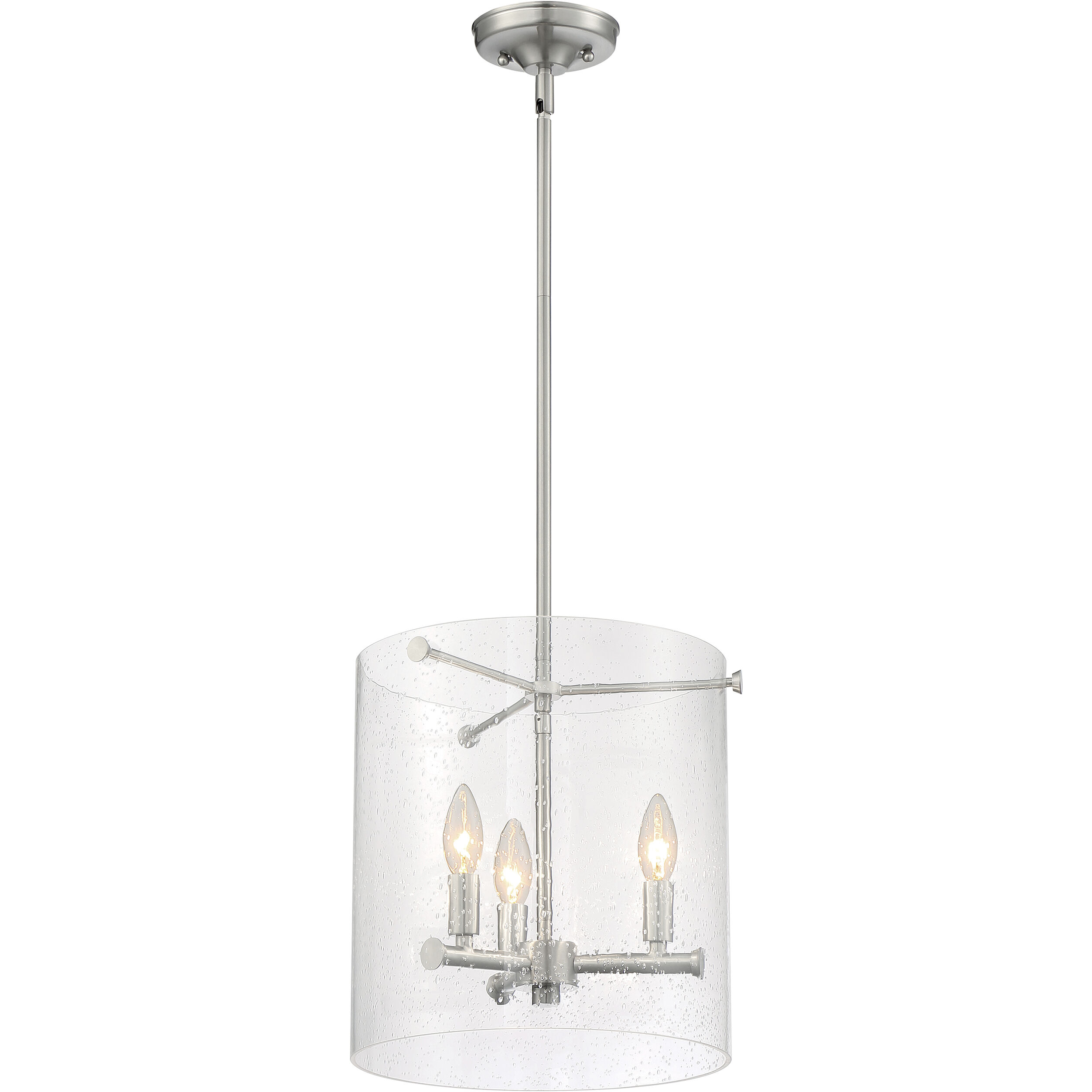 Bransel 3 Light 12 inch Brushed Nickel Pendant Ceiling Light