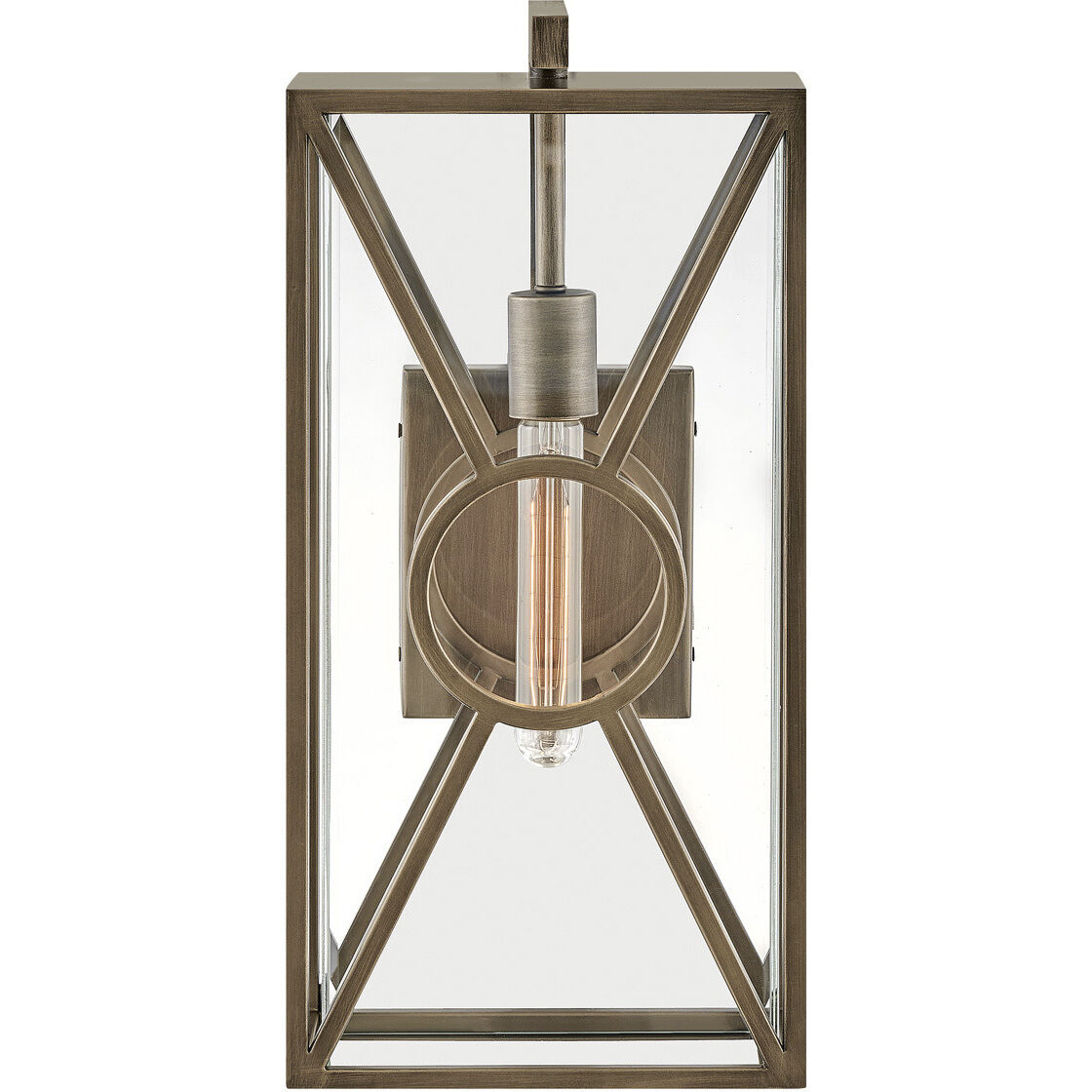 Coastal Elements Brixton Outdoor Wall Mount Lantern in Burnished Bronze, Medium