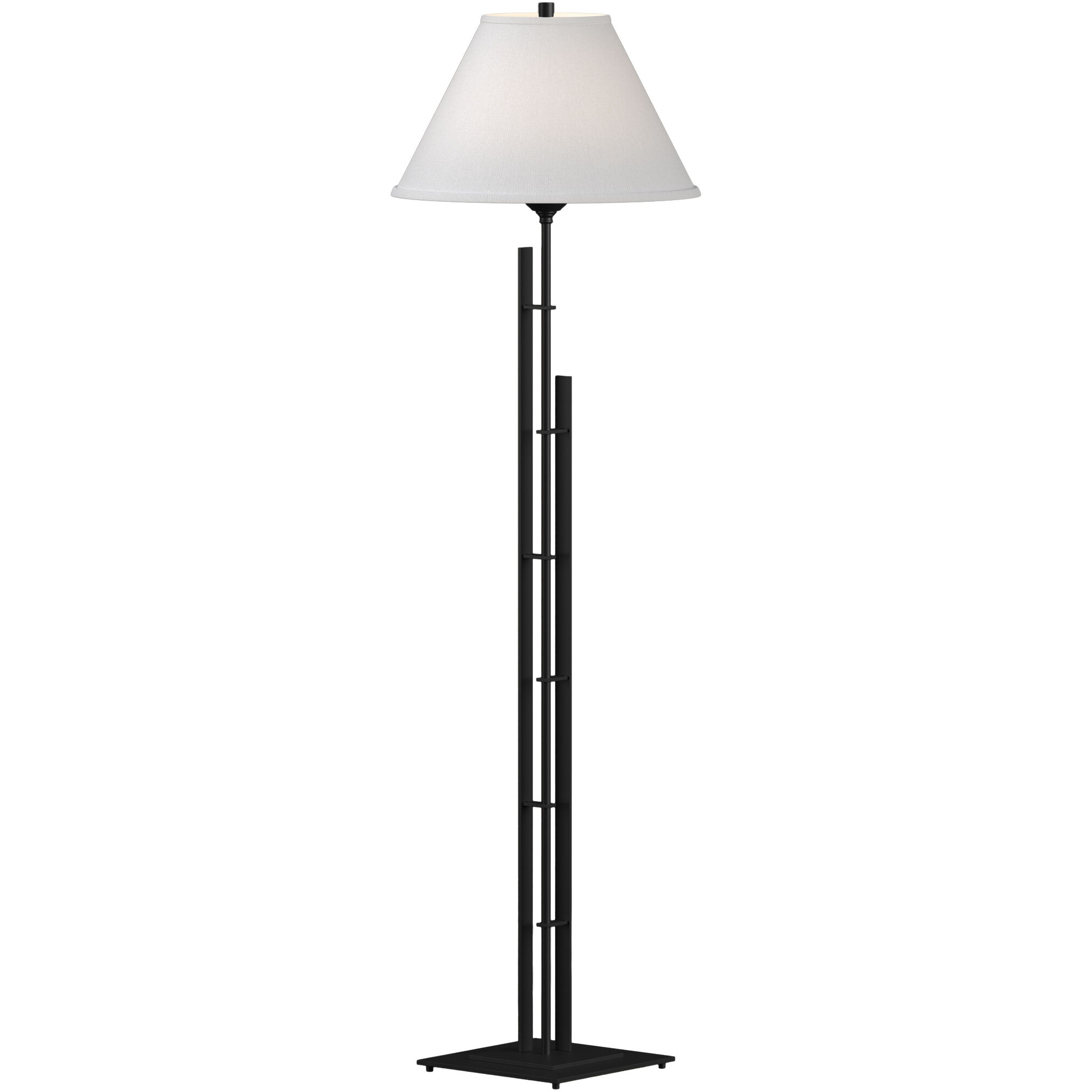 Metra Double 57.2 inch 150 watt Black Floor Lamp Portable Light in Natural Anna