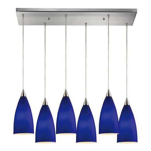 Shearwater 6 Light 30 inch Satin Nickel Multi Pendant Ceiling Light, Configurable