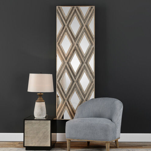 Tahira 72 X 24 inch Ivory and Chestnut Gray Wall Mirror