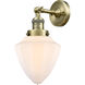 Franklin Restoration Bullet 1 Light 7 inch Antique Brass Sconce Wall Light