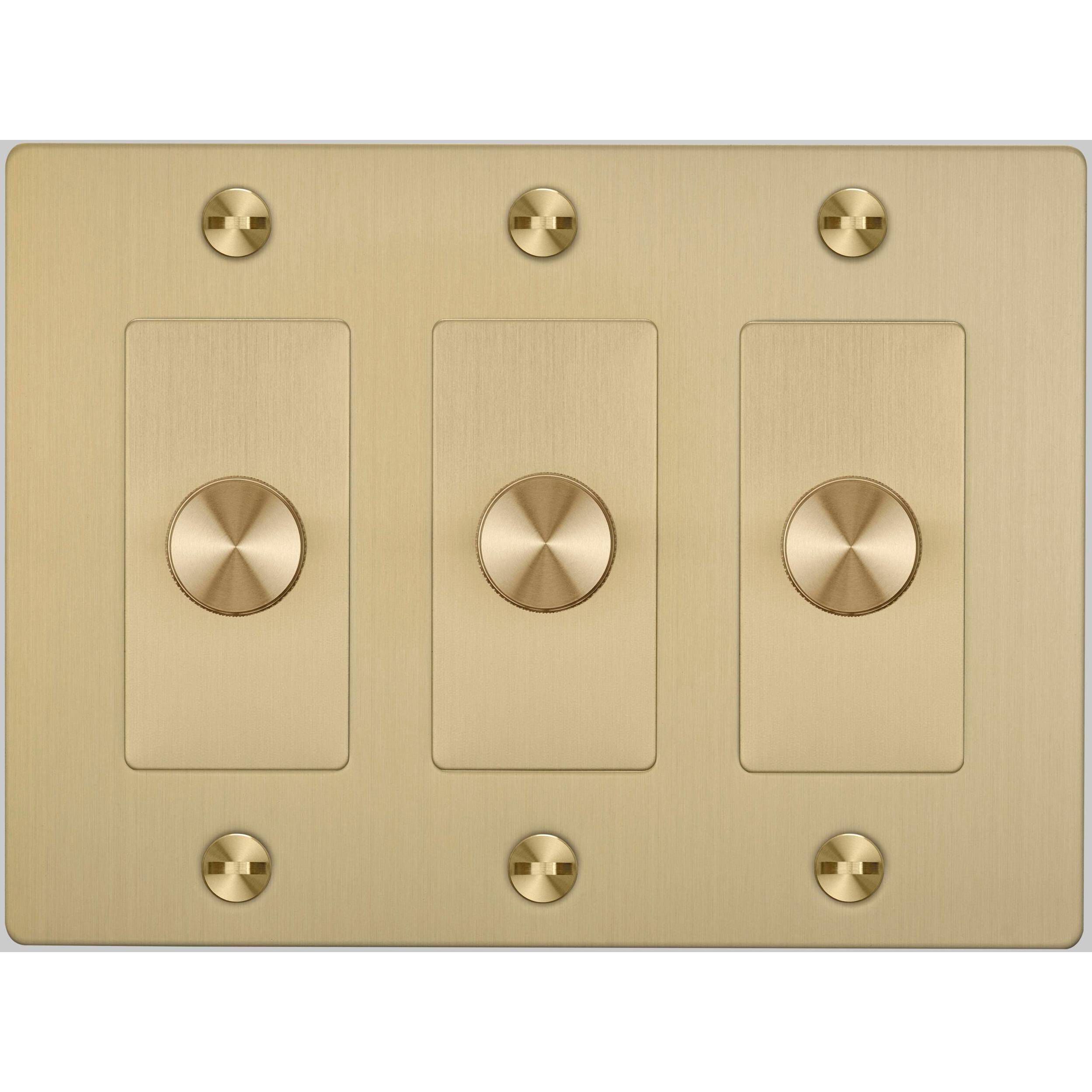3G 100-120 Brass Dimmer Switch, LED