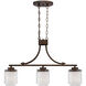 Kenswick 3 Light 30.25 inch Peruvian Bronze Island Light Ceiling Light