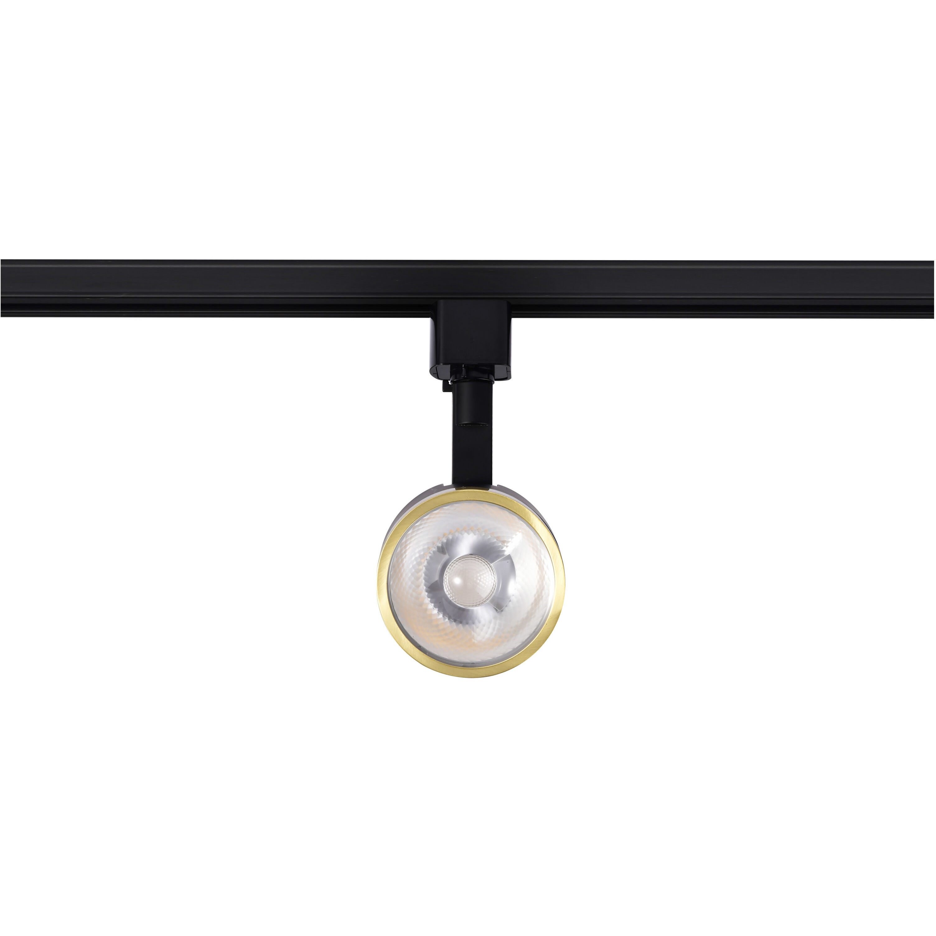 Brentwood 1 Light 120 Matte Black and Brushed Brass Track Lighting Ceiling Light