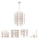 Kane 30 Light 17.75 inch Rose Water with Modern Brass Chandelier Ceiling Light