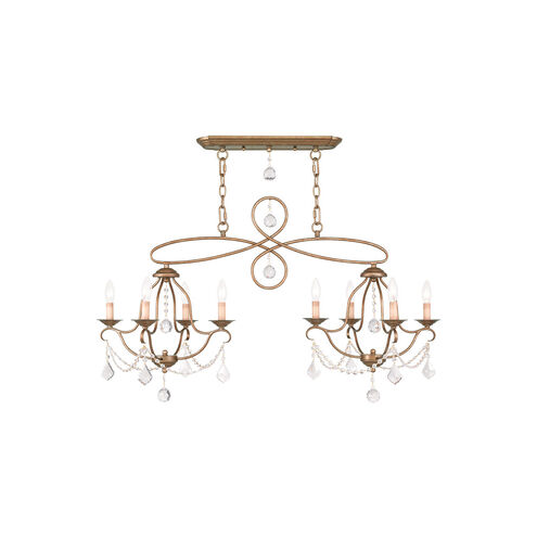 Chesterfield 8 Light 43 inch Antique Gold Leaf Island Light Ceiling Light