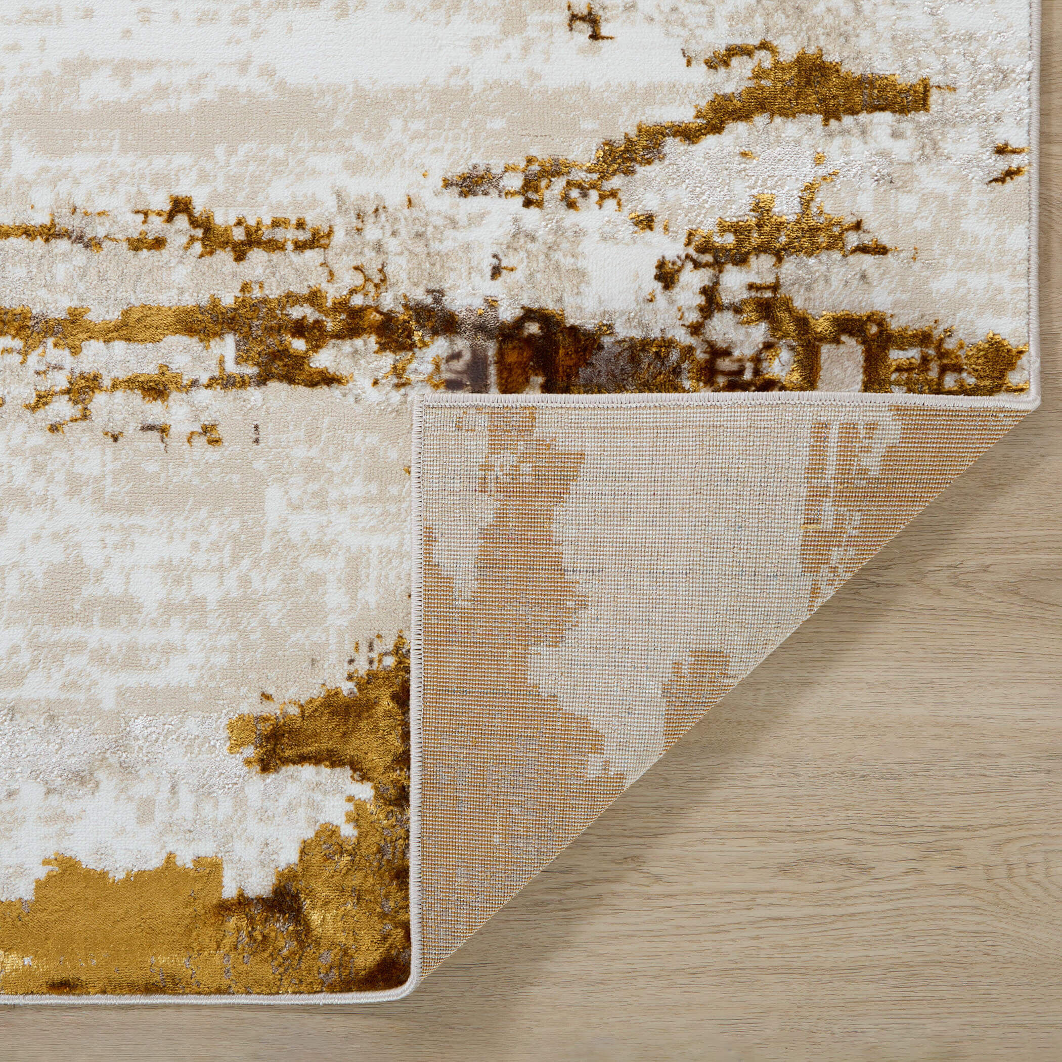 Sibel 114 X 79 inch Gold Rug in 6 x 9