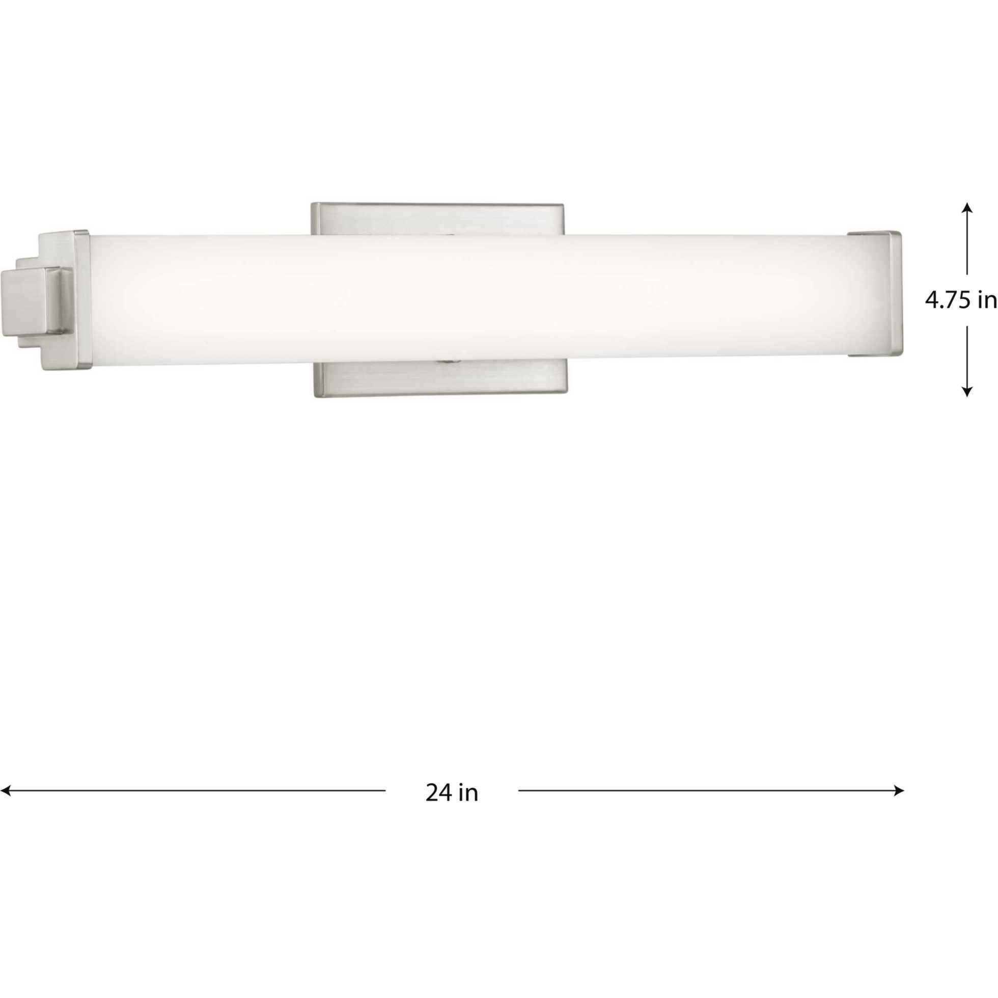 Phase 2.1 LED LED 24 inch Brushed Nickel Linear Bath Bar Wall Light, Progress LED