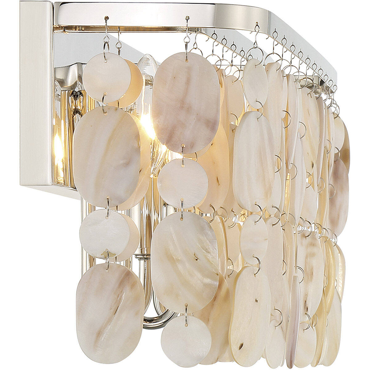 Coastal 3 Light 22 inch Polished Nickel Bathroom Vanity Light Wall Light