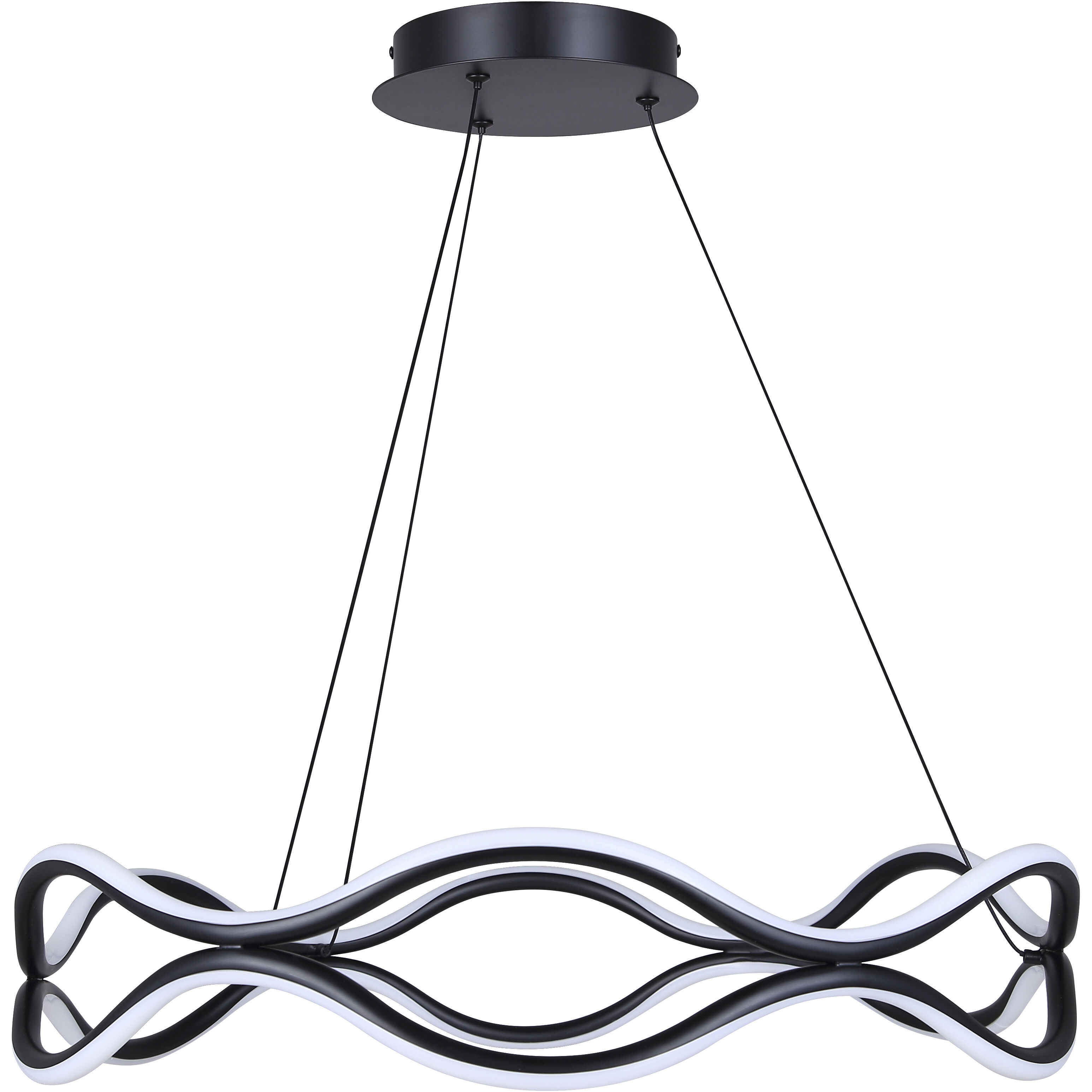 Castra LED 23.13 inch Black Chandelier Ceiling Light