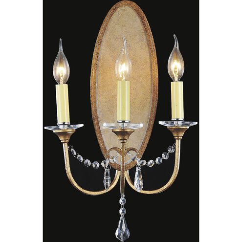 Electra 3 Light 12 inch Oxidized Bronze Wall Light