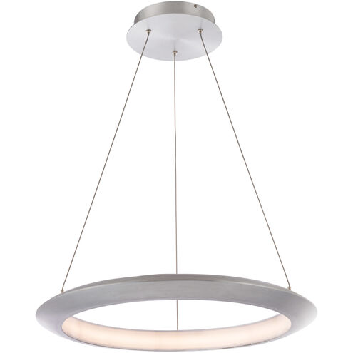 The Ring LED 24 inch Brushed Aluminum Chandelier Ceiling Light in 3500K, 24in.
