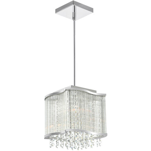 Elsa 3 Light 10 inch Chrome Drum Shade Mini Pendant Ceiling Light