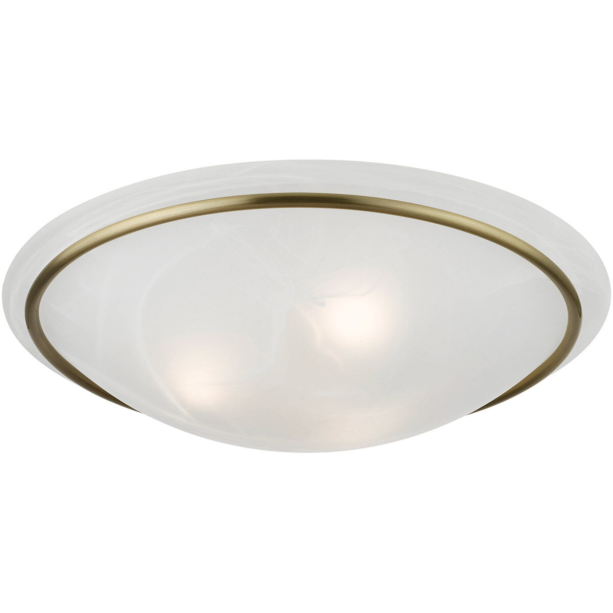 Newburgh 3 Light 20 inch Antique Brass Semi-Flush Ceiling Light