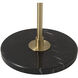 Rancho Mirage 72 inch 60 watt Matte Black and Weathered Brass Torchiere Portable Light
