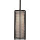 Downtown Mesh LED 4 inch Matte Black Pendant Ceiling Light in Rod, Frosted, 2700K LED