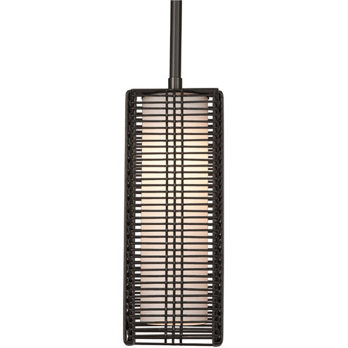 Downtown Mesh 1 Light 4 inch Novel Brass Pendant Ceiling Light in Adjustable Cord, E26 Incandescent, Frosted