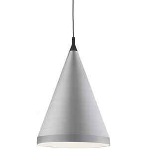 Dorothy 1 Light 22 inch Brushed Nickel with Black Detail Pendant Ceiling Light
