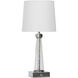 Arden 17.5 inch 2 watt Chrome and Clear and White Table Lamp Portable Light